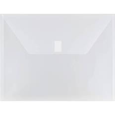 Jam Paper Envelopes & Mailing Supplies Jam Paper Poly Envelope with Hook & Loop Closure, Letter Size, Clear, 12/Pack 218V0CL Quill