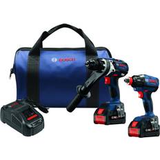 Bosch Battery Drills & Screwdrivers Bosch 18 V Cordless Brushless 2 Tool Hammer Drill and Impact Driver Kit
