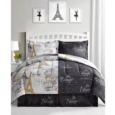 Queen Bed Linen FairField Square Collection Paris Bed Linen White, Black, Gold (259.1x228.6)
