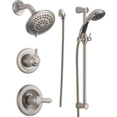 Shower Hoses Shower Sets Delta Faucet Lahara Single-Handle Shower Chrome, Gray