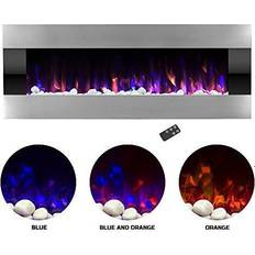 Electric wall fire Trademark Global Northwest Fire and Ice Wall-Mount Electric Fireplace Heater with Remote