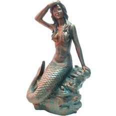 Homestyles Giant Classic Mermaid Sitting on Coastal Figurine