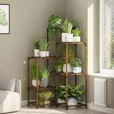 Bamworld Plant stands indoor corner shelf plant shelves indoor plant holder fo...