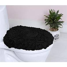 Polypropylene Bath Mats Home Weavers Bell Flower Collection Black