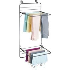 mDesign Collapsible Foldable Laundry Drying Rack, 2 Shelves Graphite gray Graphite gray
