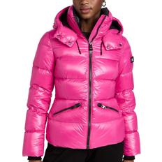 Mackage Madalyn Lustrous Light Down Jacket with Hood - Pink