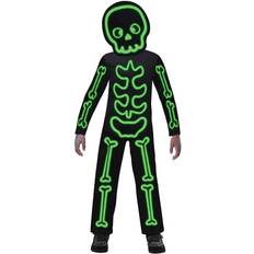 Amscan Childs Glow In The Dark Skeleton Halloween Fancy Dress Costume
