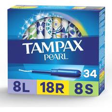 Tampax Toiletries Tampax Pearl Light/Regular/Super Unscented 34-pack