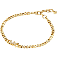 Michael Kors Logo Curb Link Bracelet - Gold/Transparent