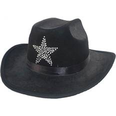 Over hele verden Hatter Sort Cowboyhat med Sherifstjerne One