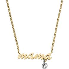 Fossil Sadie Name Chain Necklace - Gold/Transparent