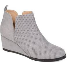 Gray Ankle Boots Journee Collection Women's Mylee Wedge Bootie Gray Gray