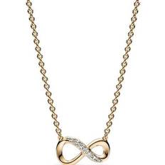 Pandora Halsketten Pandora Sparkling Infinity Collier Necklace - Gold/Transparent