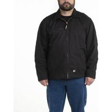 3XL Work Jackets Berne Men's Washed Duck Fleece-Lined Gasoline Jacket