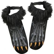 Fun World Werewolf Shoe Covers with Cuffs Black