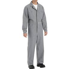 Red Kap Men's Button-Front Cotton Coverall, 36, White
