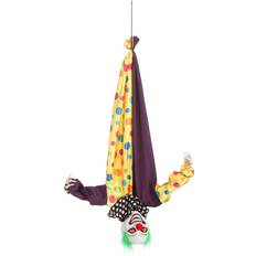 2.8 Ft Hanging Animated Clown Green/Purple/Yellow