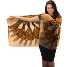 Steampunk Lightweight Wings Scarf Brown/Yellow