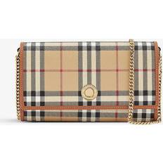 Wallets & Key Holders on sale Burberry Check Chain Strap Wallet - Archive Beige