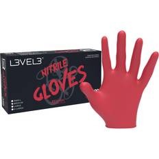 L3VEL3 Red Nitrile Gloves Disposable Gloves pc