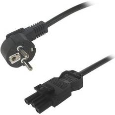 Strømkabler Deltaco GST18 power cable, CEE 7/7 GST18 female, black, 1m