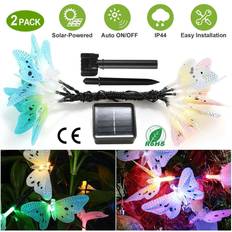 Solar Cell Fairy Lights & Light Strips iMounTEK SolarEK 12-LED Butterfly Multi-Color Solar Fairy Light