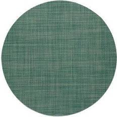 Chilewich Easy Care Mini Basketweave Round Place Mat White