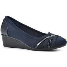 Blue Low Shoes Cliffs Women's by White Mountain Bowie Wedge in Navy Wide