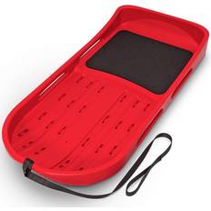 GoSports 2-Person Premium Snow Sled with Pull Strap and Padded Seat Red