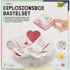 Basteln folia Bastelset Explosionsbox Romance 46 tlg. blau