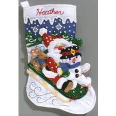 White Stockings Janlynn 90-0051 Christmas Fun Felt Applique