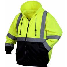 RSZH3210X4 4X Lime/Black Safety Front Zipper Hooded Sweatshirt