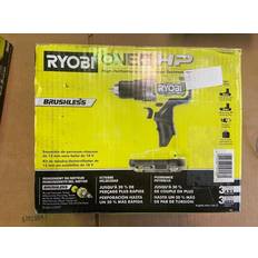 Screwdrivers Ryobi one hp 18v brushless cordless drill driver kit with 2 batteries pbldd01k