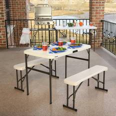 Lifetime 80352 42 in 107 cm Recreation Folding Table Set Almond