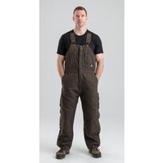 Berne Men's Washed Duck Quilt-Lined Insulated Bib Overalls