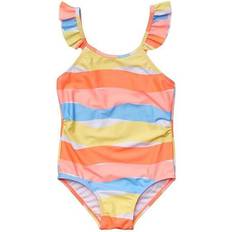 Swimsuits Children's Clothing Toddler/Child Girls Good Vibes Frill Strap Swimsuit Open Miscellaneous Open Miscellaneous