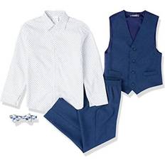 Buttons Tops Children's Clothing Van Heusen Little & Big Boys 4-pc. Suit Set, 10, Blue Blue