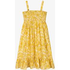 M Kleider Versace Kids Kleid Barocco aus Baumwolle Gelb