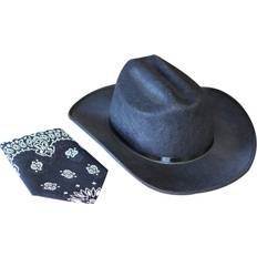 Headgear Aeromax Jr. Cowboy Hat Black w/Bandanna