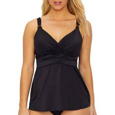 Miraclesuit 2023 DD-Cup Plunge Tankini Top Black Black
