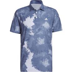 Adidas golf shirts adidas Men's Flower Mesh Golf Polo Shirt - White/Collegiate Navy