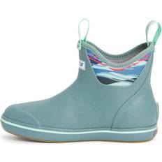 Blue Rain Boots Xtratuf Women's Ankle Deck Boots Trooper Blue/Beach Glass