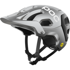 POC Bike Helmets POC Tectal Race MIPS - Argentite Silver/Uranium Black Matt