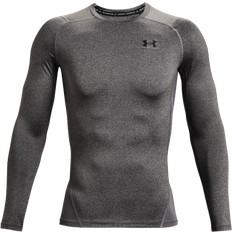 Sportswear Garment Base Layer Tops Under Armour Men's Heatgear Long Sleeve Top - Carbon Heather/Black