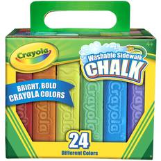 Outdoor Toys Crayola Washable Sidewalk Chalk Bold Colors 24 Pack