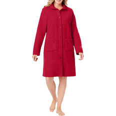 Clothing Only Women's Fleece Robe Plus Size - Classic Red