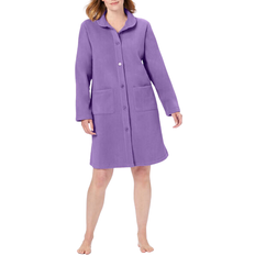 Plus size robes for women Only Women's Fleece Robe Plus Size - Purple Lily