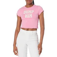 Juicy Couture T-shirts Juicy Couture Women's Dump Him Mini Crop Top Hot Hot