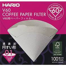 Hario Coffee Filters Hario V60 Paper Filter White 01 100ct box