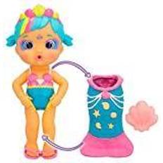 IMC TOYS Toys IMC TOYS BLOOPIES Meerjungfrauen Magic Tails Lovely I Meerjungfrauen Puppe mit abnehmbarer Schwanzflosse und Wasserfreund; Wasser spritzen und Blasen machen – Badespaß für Kinder ab 18 Monaten